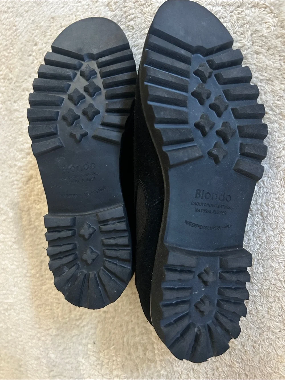 Blondo Black Suede Slip-On Loafers-waterproof